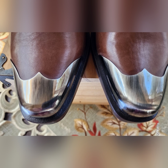 NWOT Free People Brown Lace-Up Boots with Silver Accents - Picture 6 of 11